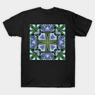 Circuitboard fire Kaleidoscope Pattern (Seamless) 15 T-Shirt